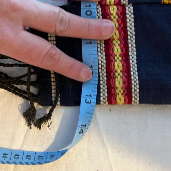 Nepalese handbag in Navy with multiple patterns. - Picture 11 of 12